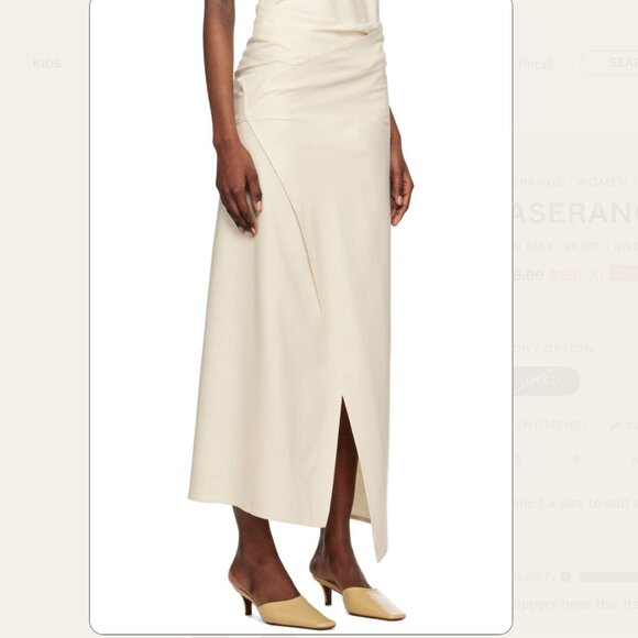 NWT Baserange Off-White Venn Maxi Skirt SSENSE - Picture 3 of 4